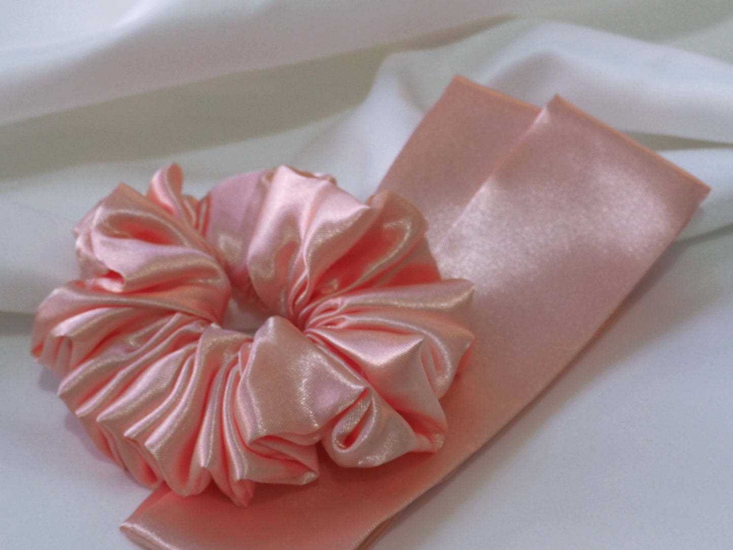 Double Set | Satin Scrunchie + Ribbon