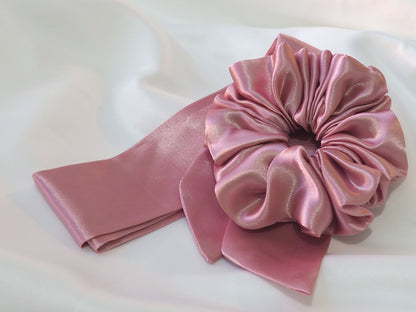 Double Set | Satin Scrunchie + Ribbon